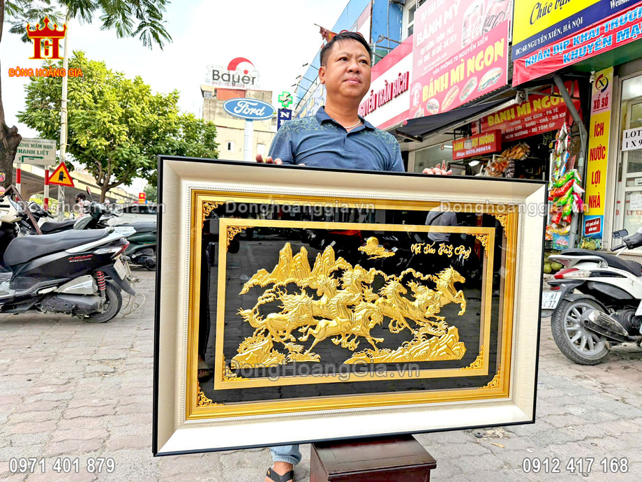 Nguyên liệu chế tác tranh mã đáo thành công là đồng tấm nhập khẩu